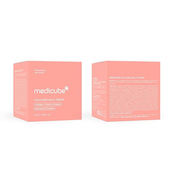medicube Collagen Jelly Cream- Niacinamide & Freeze-Dried Hydrolyzed Collagen - Boosts skin's barrier hydration and gives 24h Glow & Lifted Look - No artificial color, Korean skincare (3.71 fl.oz.)