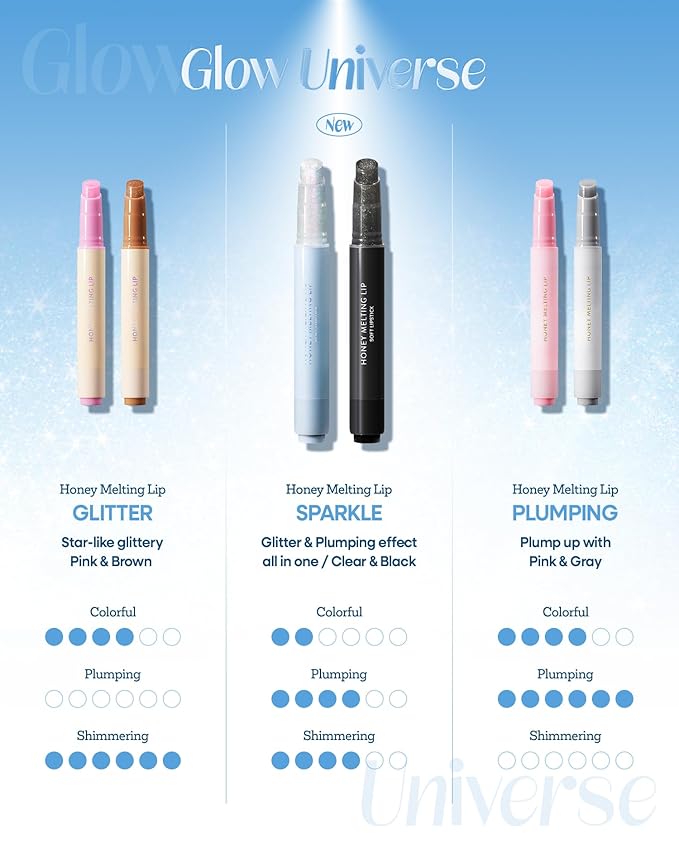 Nature Republic HONEY MELTING LIP GLITTER & PLUMPING (15 CRYSTAL SPARKLE) SOFT LIP STICK,Lip Gloss,lip glitter,lip balm,lip crayon, lip volumizer, valentines day gifts, korean make up