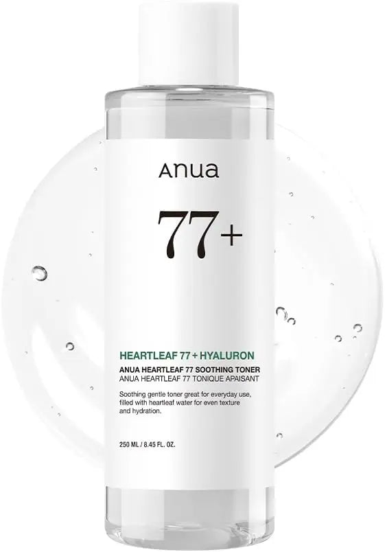 Anua Heartleaf 77 Soothing Toner I pH 5.5 Trouble Care, Calming Skin, Refreshing, Hydrating, Purifying, Cruelty Free, Vegan,(250ml / 8.45 fl.oz.) - Nouriviva