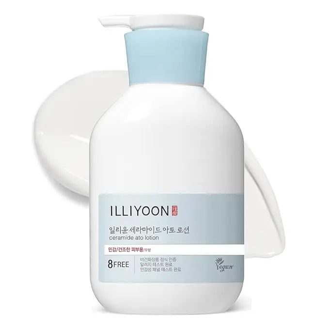 ILLIYOON Ceramide Ato Lotion 528ml(17.85oz) | Daily Moisturizing Lotion for All Skin Types | Deep Moisturizing and Soothing Effect | Korean Skin Care - Nouriviva