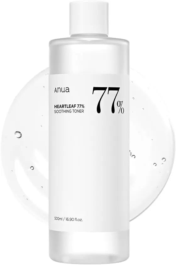 Anua Heartleaf 77 Soothing Toner I pH 5.5 Skin Trouble Care, Calming Skin, Refreshing, Purifying (500ml / 16.9 fl.oz.) - Nouriviva