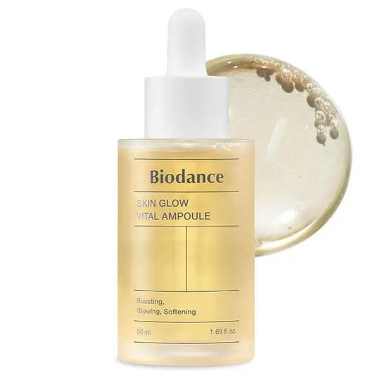 Biodance Skin Glow Vital Ampoule, Total Care Serum, Brightening, Anti-Aging, Probiotic Complex Ampoule | 1.69 fl. oz x 1 ea - Nouriviva