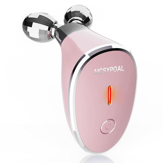 Microcurrent-Facial-Device, Microcurrent Facial Massager, Face Roller Face Massager for Skin Care at Home, Rose Gold - Nouriviva