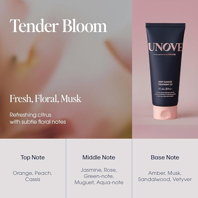 Deep Damage Hair Treatment Mask Ex Tender Bloom 207 ml/7fl.oz | | Protein-Rich Nourishment Hair Mask | Deep Conditioner for Dry Damaged Hair | Deep Conditioning & Moisturizing