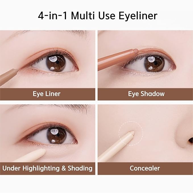 BBIA Last Auto Gel Eyeliner 17 Color – Multi-Use Longwear & Waterproof Mechanical Eye Liner Easy Drawing with Smooth Texture Smudge-Resistant Shadow & Glitter Vegan Korea Eye Makeup (15 SALMON BEIGE)