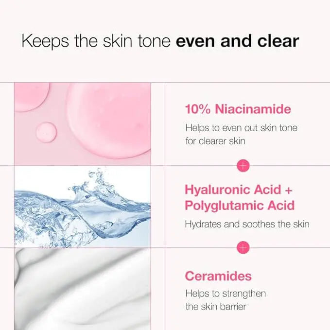 Anua 10% Niacinamide+ 4% Tranexamic Acid Serum, Ceramide, Hyaluronic Acid, Vitamin B12 natural color, for Sensitive skin, Korean Glass Skin, Fragrance-Free (30ml /1.01 fl.oz.) - Nouriviva