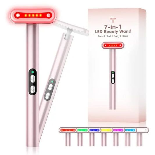 Red-Light-Therapy-for-Face, 7 in 1 LED Light Therapy Eye Equipment for Skin Care at Home Red Light Therapy Face Massager Skin Rejuvenation Light - Nouriviva