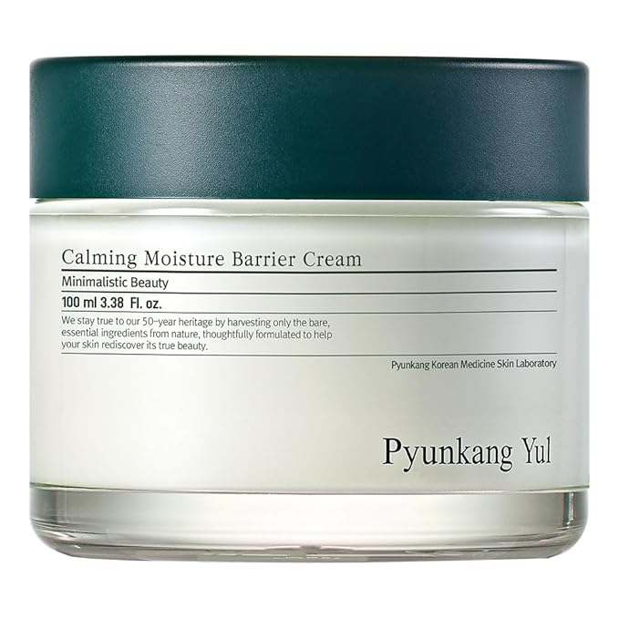 Pyunkang Yul [PKY] Calming Moisture Barrier Cream Instantly Soothes Sensitive Skin, Hyaluronic Acid & Ceramide for Hydration, Vegan, Korean Skincare (3.38 Fl. Oz, 100ml)