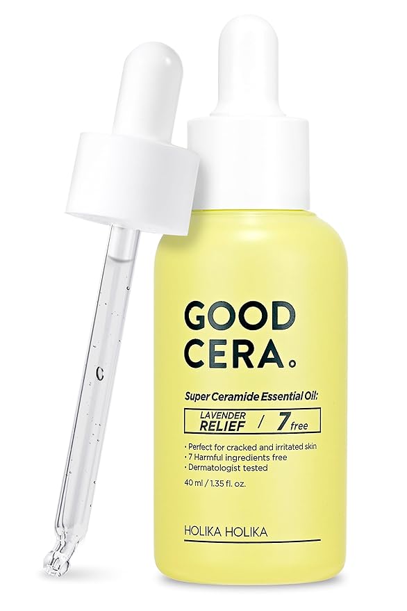 HOLIKA HOLIKA Good Cera Super Ceramide Essential Oil 1.35 fl. oz. | Intensely Hydrating Face & Skin Oil | Organic Face Moisturizer & Body Oil for Dry Skin | Fermented Ceramides Essential Oils for Face