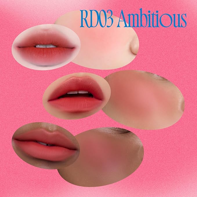 Lip&Cheek Blurry Pudding Pot | Ambitious | Makeup Blush, Buildable Lightweight, Multi-Use Soft Matte Finish | 5g