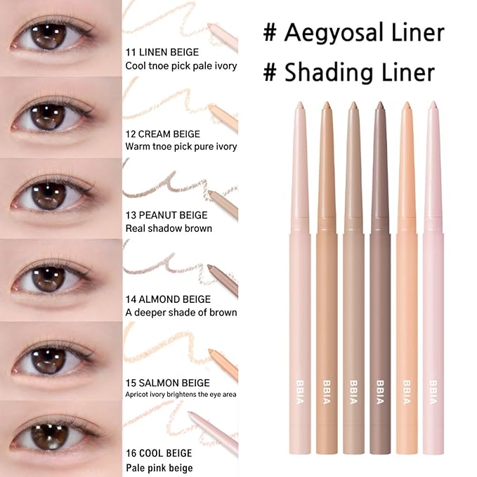 BBIA Last Auto Gel Eyeliner 17 Color – Multi-Use Longwear & Waterproof Mechanical Eye Liner Easy Drawing with Smooth Texture Smudge-Resistant Shadow & Glitter Vegan Korea Eye Makeup (03 ROSE BROWN)