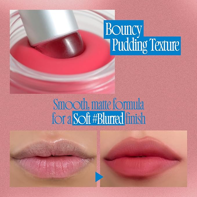 Lip&Cheek Blurry Pudding Pot | Film | Makeup Blush, Buildable Lightweight, Multi-Use Soft Matte Finish | 5g