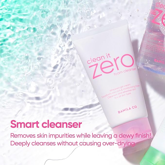 BANILA CO NEW Clean It Zero Foam Cleanser 150ml, all skin types, creamy foam cleanser with natural herbs