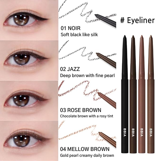 BBIA Last Auto Gel Eyeliner 17 Color – Multi-Use Longwear & Waterproof Mechanical Eye Liner Easy Drawing with Smooth Texture Smudge-Resistant Shadow & Glitter Vegan Korea Eye Makeup (15 SALMON BEIGE)