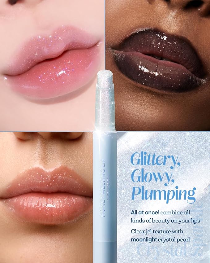 Nature Republic HONEY MELTING LIP GLITTER & PLUMPING (15 CRYSTAL SPARKLE) SOFT LIP STICK,Lip Gloss,lip glitter,lip balm,lip crayon, lip volumizer, valentines day gifts, korean make up