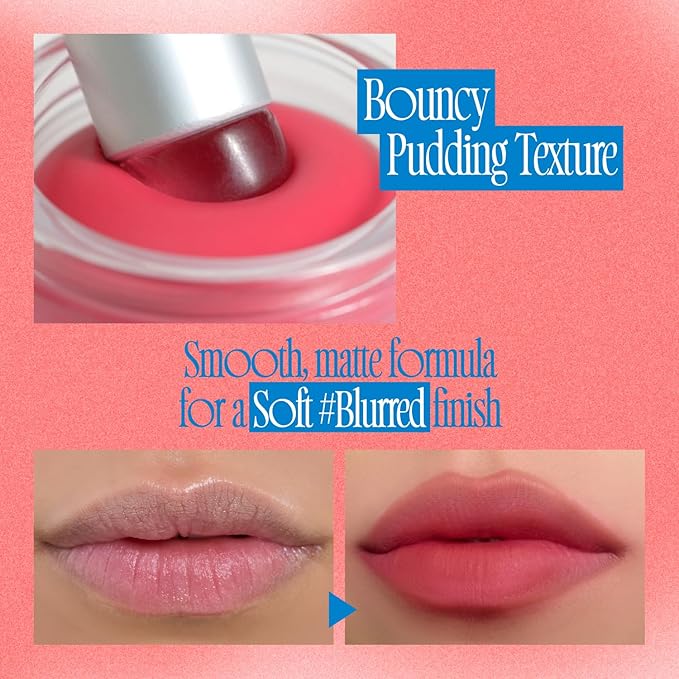 Lip&Cheek Blurry Pudding Pot | Seventeen | Makeup Blush, Buildable Lightweight, Multi-Use Soft Matte Finish | 5g